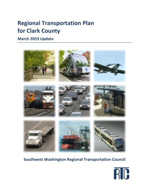 Regional Transportation Plan for Clark County, 2019 Update (cover)