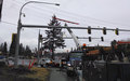 New pole on southwest corner of Hwy 99 at 99th St.